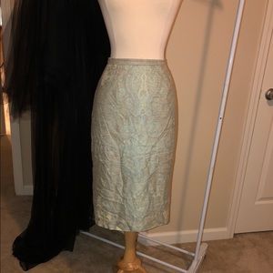 Paisley print pencil skirt